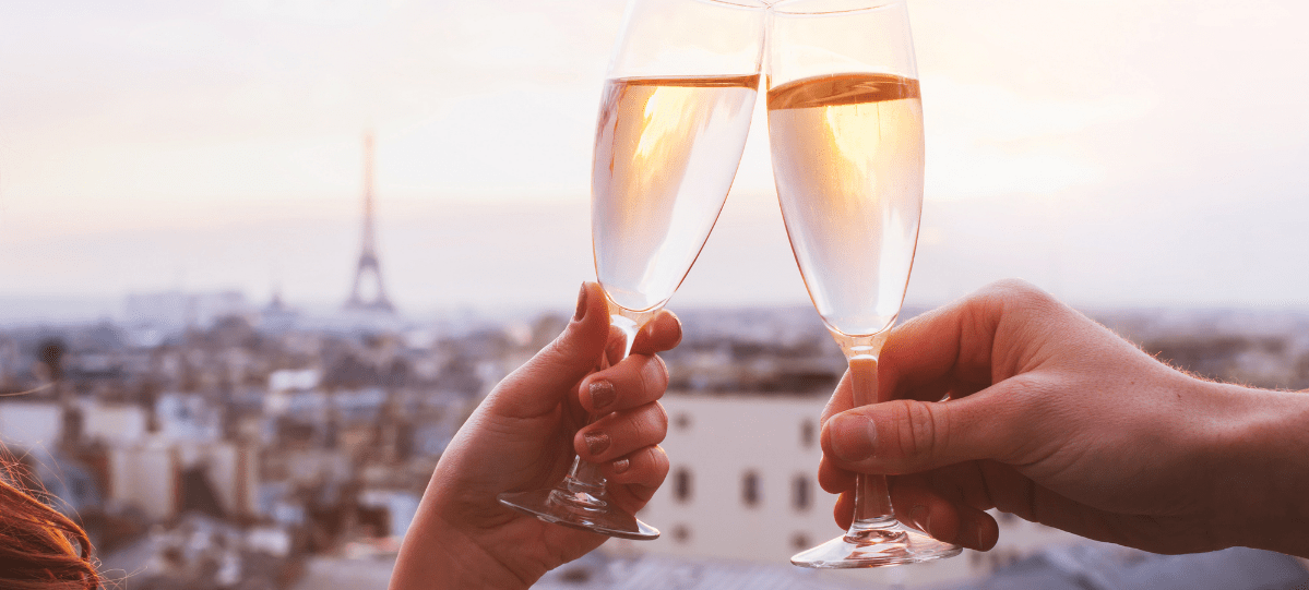 Champagne - flutes - Tour Eiffel